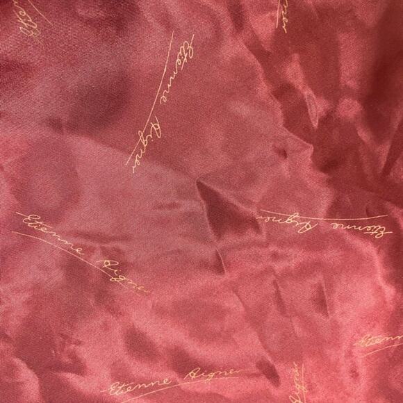 VTG ETIENNE AIGNER COAT BLAZER LEATHER MAROON SZ S OVERSIZED DARK ACADEMIA - Picture 12 of 16